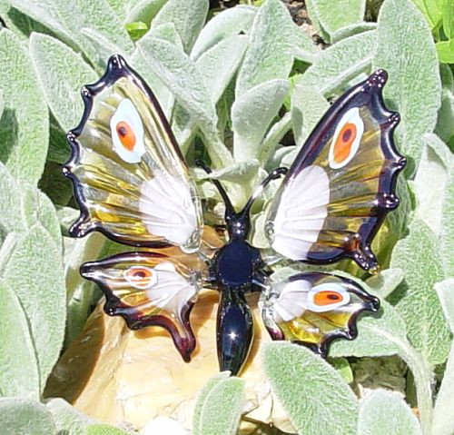 Schmetterling klein stehend gelb Länge ca. 10 cm  Breite ca. 10 cm