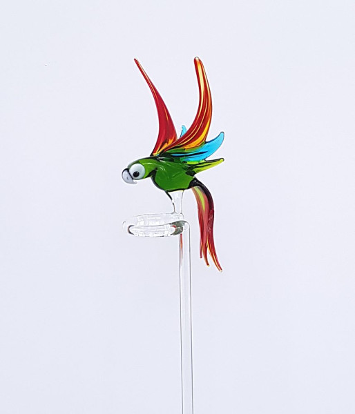 Blumenstab Papagei verschiedene Farben Gesamtlänge mit Stab ca. 45 cm