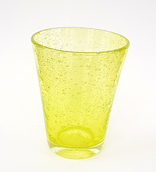 Wasserglas Bubble Zitrongelb Höhe ca. 12 cm Inhalt  ca. 0,4 l