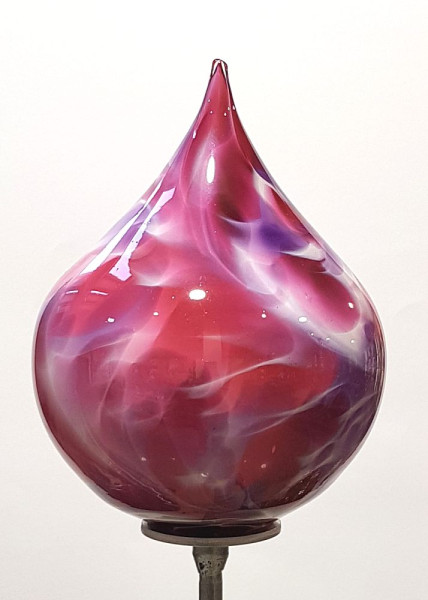 Glaszwiebel Durchmesser 15 cm Höhe 18 cm malve Höhe inclusive Stab ca. 1,38 m