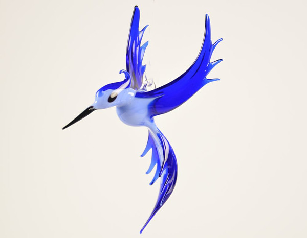 Kolibri hängend türkis blau Länge ca. 9cm  Flügelspannweite ca. 5cm