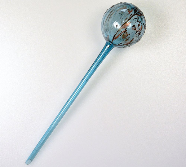 Blumendurstkugel - Wasserspenderkugel aqua Länge ca. 27 cm  Ø Kugel 8 cm