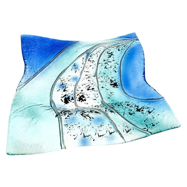 Glasschale Blue Dream Länge 24cm  Breite 24cm