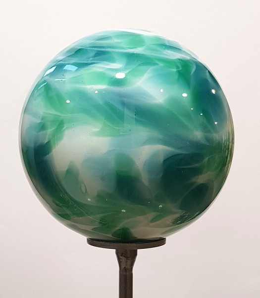 Gartenobjekt Kugel 15cm Jade inkl. Eisenstab  Gesamthöhe ca. 1,15 m