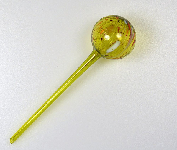Blumendurstkugel - Wasserspenderkugel zitronengelb Länge ca. 27 cm  Ø Kugel 8 cm