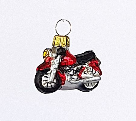 Mini Motorrad rot matt Höhe 3cm Breite 4cm