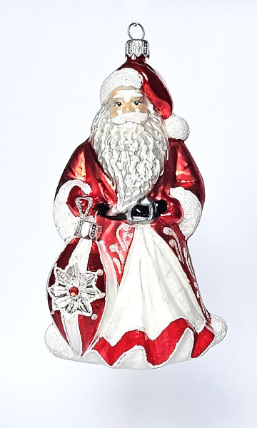 Santa mit ovale Kugel Breite ca. 7 cm Höhe ca. 15 cm