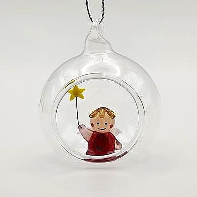 Kugel mit Engel mit Stern Durchmesser 4,5cm