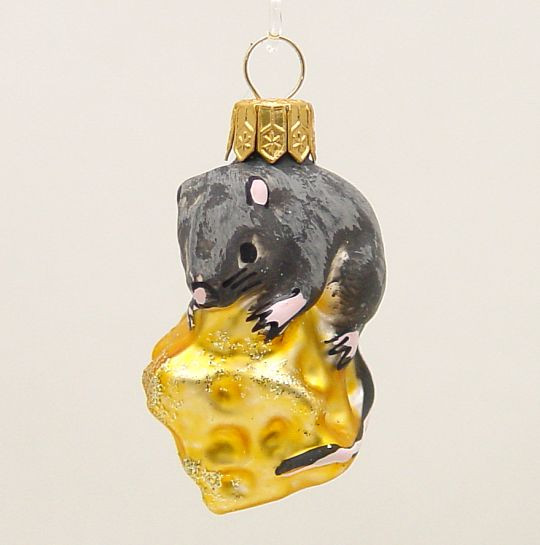 Maus mit Käse mini Höhe ca. 5 cm Breite ca. 4 cm