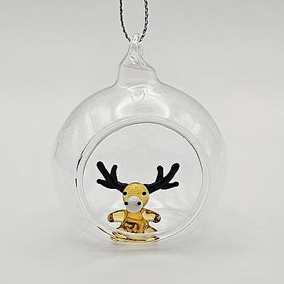 Kugel mit Elch, 4,5cm Durchmesser 4,5cm