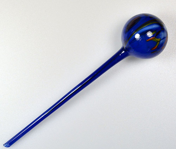 Blumendurstkugel - Wasserspenderkugel dunkelblau Länge ca. 27 cm  Ø Kugel 8 cm