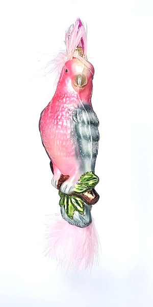 Papagei rosa Höhe ca. 15 cm Breite 5,5 cm