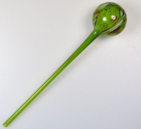 Blumendurstkugel - Wasserspenderkugel grün Länge ca. 27 cm  Ø Kugel 8 cm