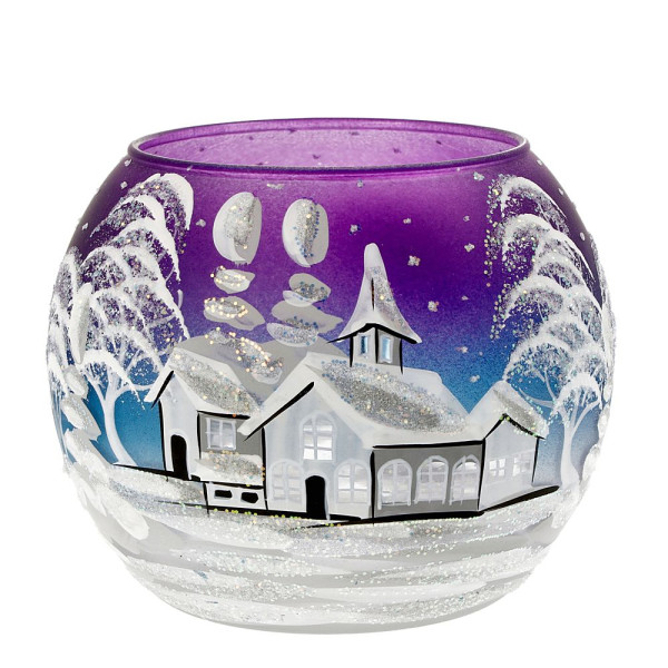 Weihnachtswindlicht Becher, dreifarbig Durchmesser 8cm