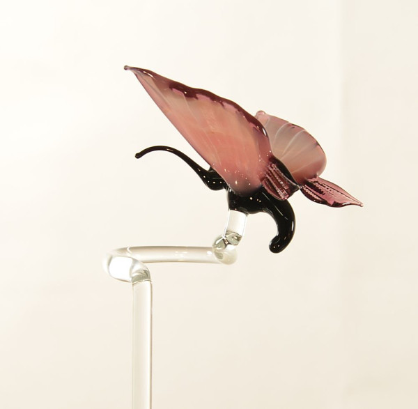 Blumenstab Orchideenstab Schmetterling rosa violett Länge ca. 45 cm
