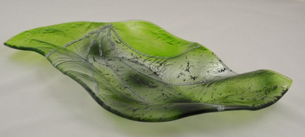 Glasschale Verde Epoche Länge 40 cm
