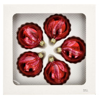 Kugel 6cm magenta marmor Flammendach 5 fach bord. Glimmer mundgeblasen hangemalt Kugel 6cm magenta marmor Flammendach 5 fach bord. Glimmer mundgeblasen hangemalt