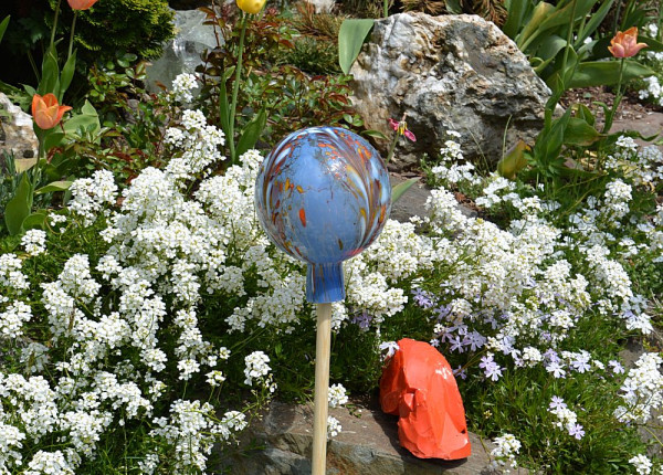 Gartenkugel 15 cm hellblau Eigene Produktion, Durchmesser 15cm