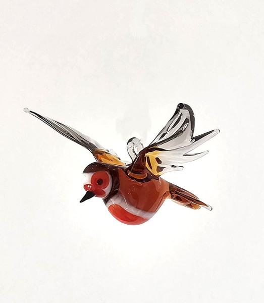 Rotkelchen klein fliegend Länge 6cm Flügelspannweite 8cm