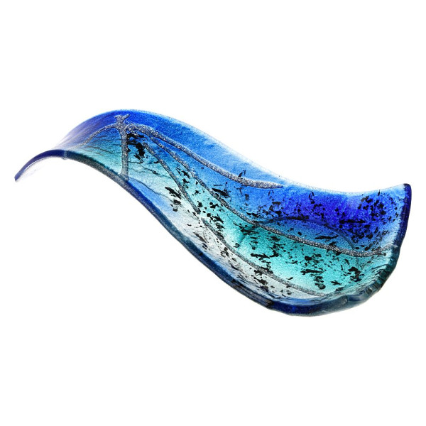 Kerzenschale Blue Dream Länge 25cm Breite 4cm auf 11cm