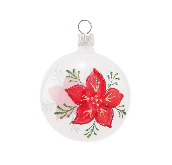 6cm Kugel "Weihnachtsstern" perl-weiß 3601