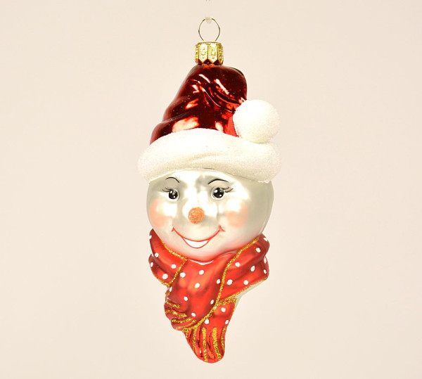 Schneemann-Gesicht Höhe 13 cm  Breite 5 cm