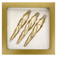Eiszapfen 3fach champagner Golddekor LAUSCHAER CHRISTBAUMSCHMUCK handgemalt,mundgeblasen Eiszapfen 3fach champagner Golddekor LAUSCHAER CHRISTBAUMSCHMUCK handgemalt,mundgeblasen