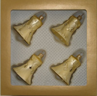 Glocke 5cm,4fach,Eislack gold,Karogirlande LAUSCHAER CHRISTBAUMSCHMUCK handgemalt,mundgeblasen Glocke 5cm,4fach,Eislack gold,Karogirlande LAUSCHAER CHRISTBAUMSCHMUCK handgemalt,mundgeblasen