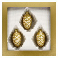 Tannenzapfen 6cm 3fach champagner Karogirlande LAUSCHAER CHRISTBAUMSCHMUCK handgemalt,mundgeblasen Tannenzapfen 6cm 3fach champagner Karogirlande LAUSCHAER CHRISTBAUMSCHMUCK handgemalt,mundgeblasen