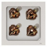 Herz 5er,4-fach,Eiszapfentwist,lack mocca Herz 5er,4-fach,Eiszapfentwist,lack mocca