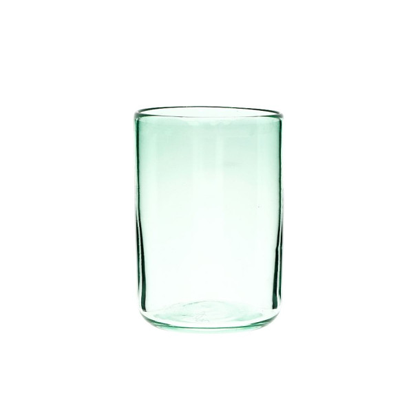 Wasserglas klein moosgrün Höhe ca. 9 cm  Durchmesser 7 cm