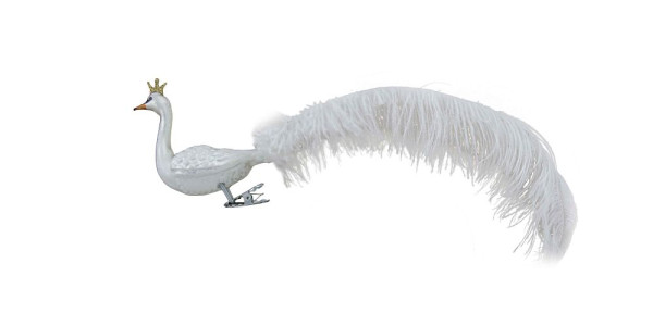 Großer Schwan  eis-weiß Länge mit Feder ca. 33 cm