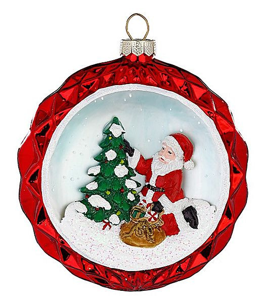 Ornament Weihnachtsmann Durchmesser 10cm