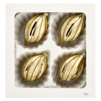 Eiform 4fach Landschaft eischampagner Goldglimmer mundgeblasen handgemalt Eiform 4fach Landschaft eischampagner Goldglimmer mundgeblasen handgemalt